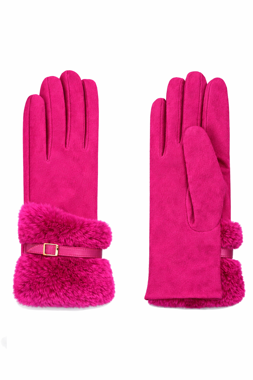 GUANTO POUF CON CINTURINO,90%PL 10%ME,MADE IN PRC    - FUXIA